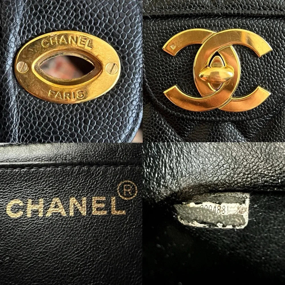 ❌SOLD-payment plan❌ Chanel Classic Vintage Jumbo Caviar Single Flap Bag - Picture 11 of 11